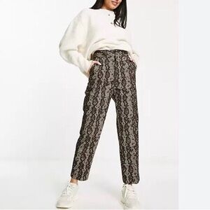 Dickies Black and Brown Snake Print Straight Leg Pants